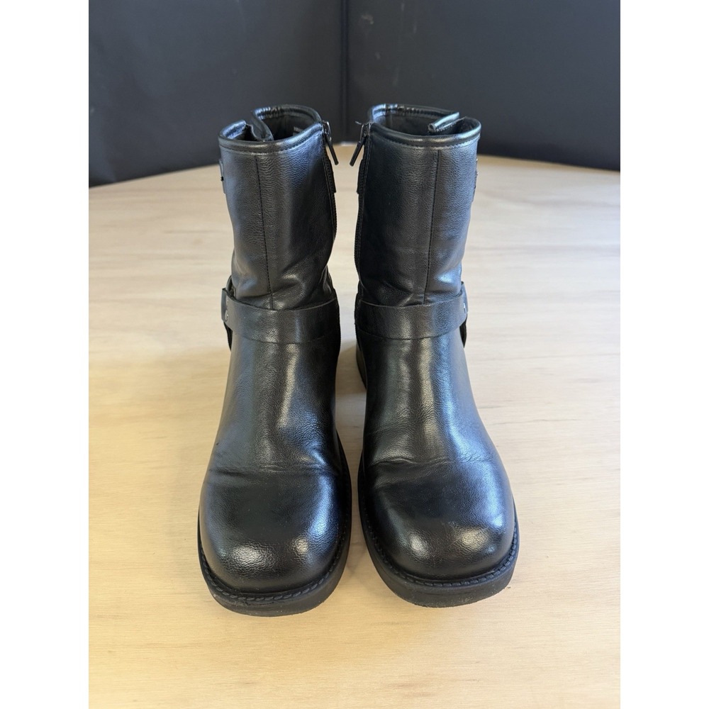 Women's No Boundaries Black Mid-Calf Moto Boots Size 10